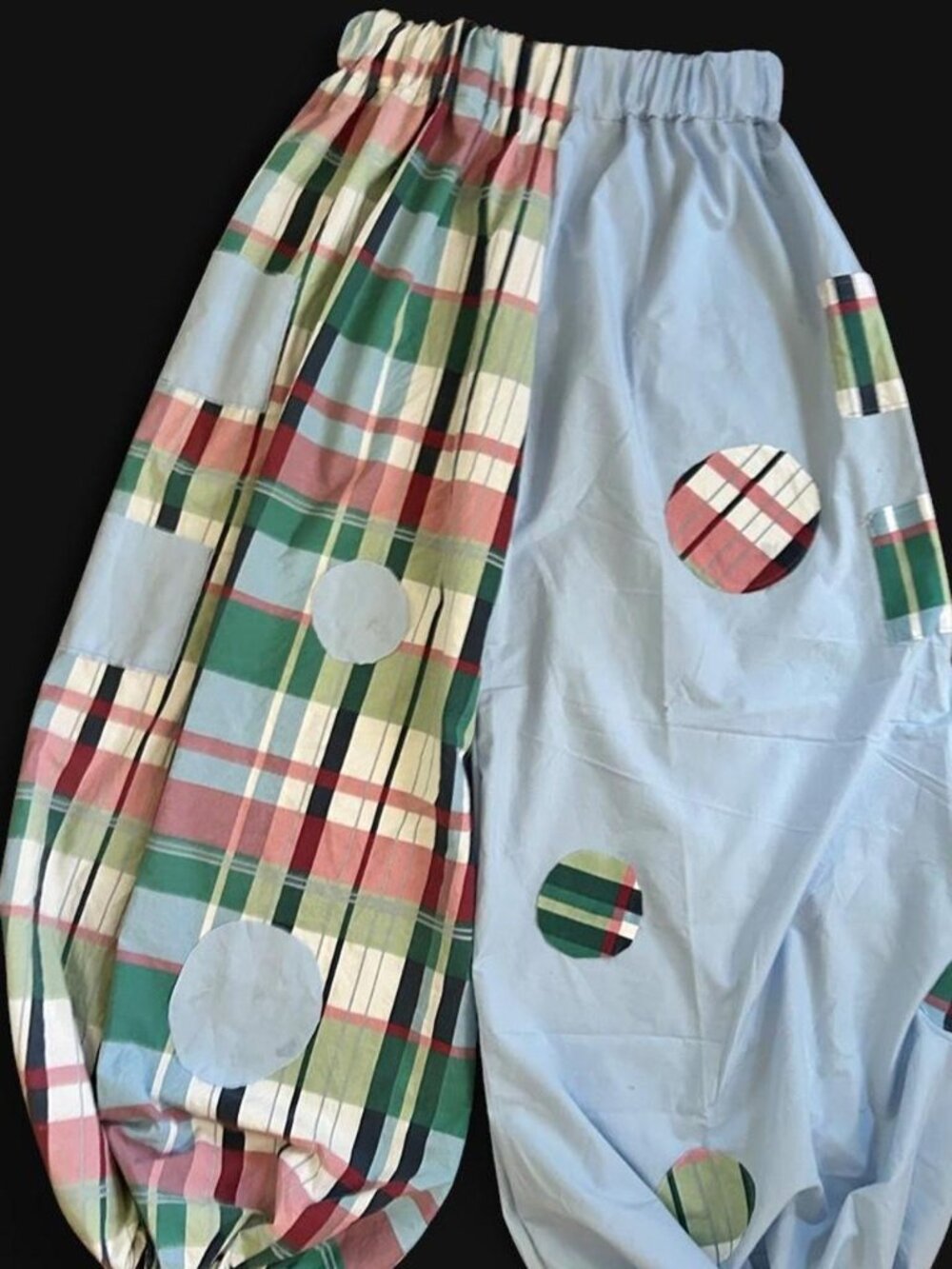 One of a Kind Handmade Funky Patchwork Plaid Pants